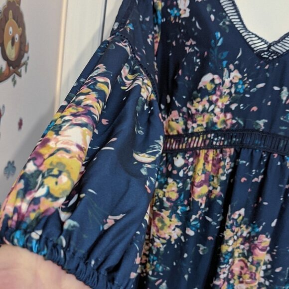 MEXX Blue floral boho dress size 2 @Y - Picture 3 of 12